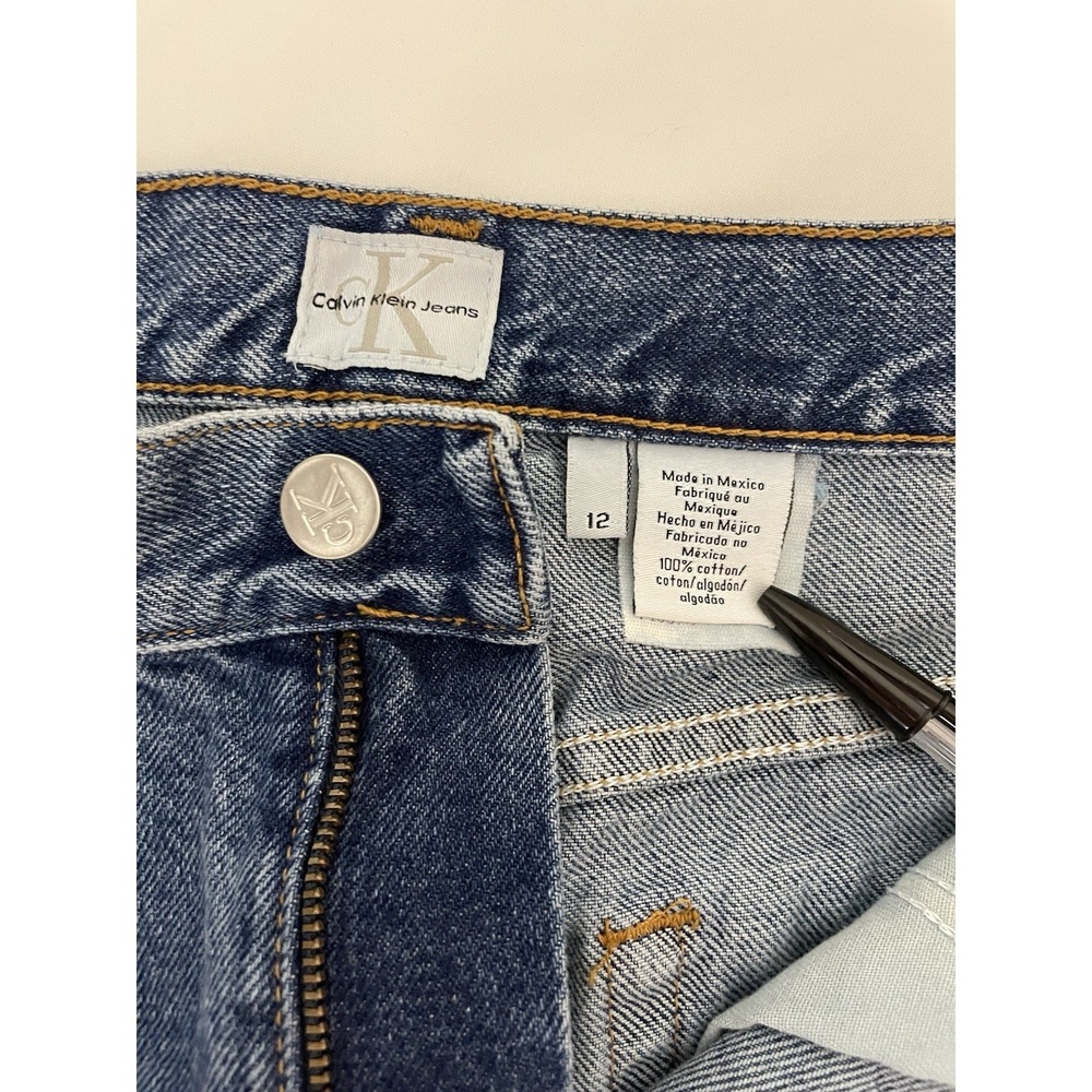 Calvin Klein Jeans Womens 12 Double Stone Wash Denim - Picture 4 of 11